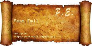 Pest Emil névjegykártya