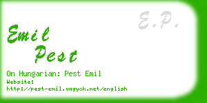 emil pest business card